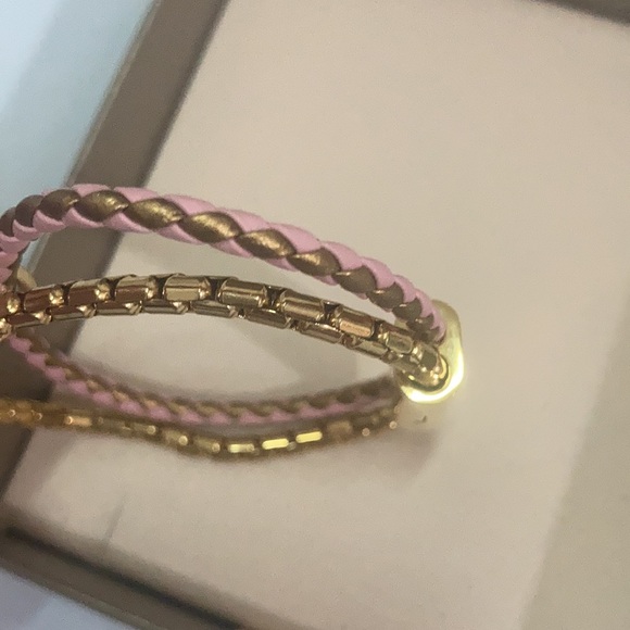 Bvlgari Snake Head Charm Metal Calfskin Bracelet Size 14.5cm - Picture 11 of 11